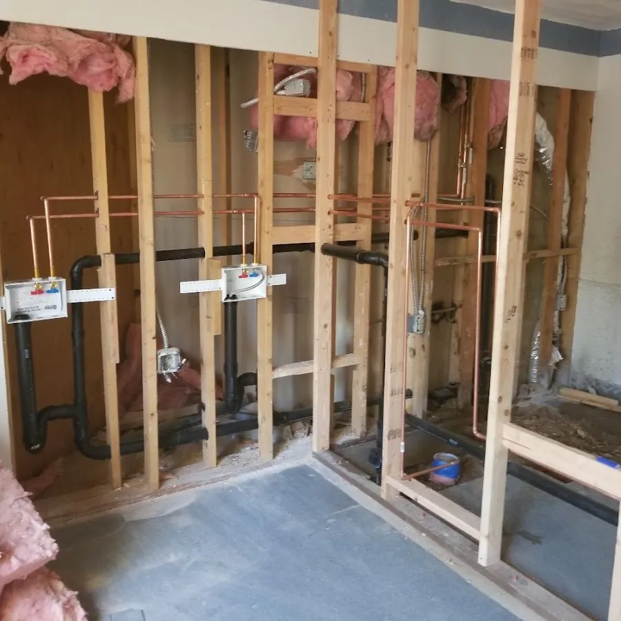 Copper pipe rough-in and plumbing installation in Schenectady